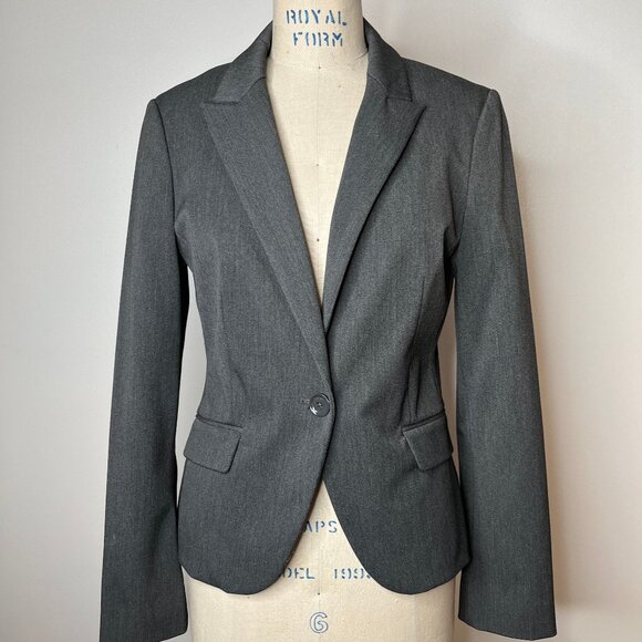 Express Jackets & Blazers - Express Grey Blazer. Size 6, 1-Button Closure